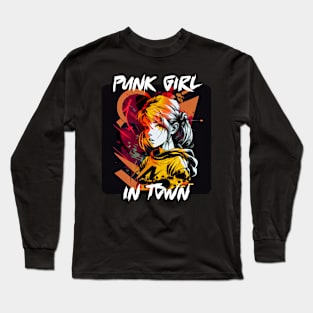 Graffiti Style - Punk Girl In Town 2 Long Sleeve T-Shirt